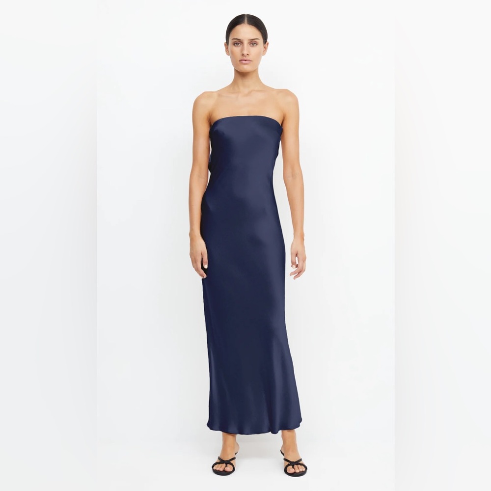 Bec & Bridge Strapless Navy Dress